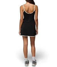 prAna Railay Scallop Hem Spaghetti Strap Scoop Neck Fit & Flare Dress