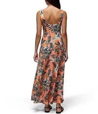 prAna Corrinne Soft Stretch Printed Scoop Neck Sleeveless Maxi Dress