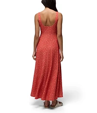 prAna Corrinne Soft Stretch Printed Scoop Neck Sleeveless Maxi Dress
