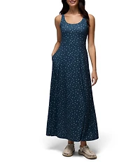 prAna Corrinne Soft Stretch Printed Scoop Neck Sleeveless Maxi Dress