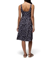 prAna Corrinne Taro Seaweed Printed Soft Stretch Scoop Neck Sleeveless Dress