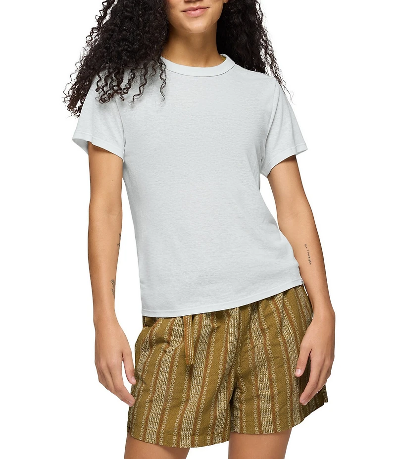 prAna Cozy Up Jersey Knit Crew Neck Short Sleeve Tee