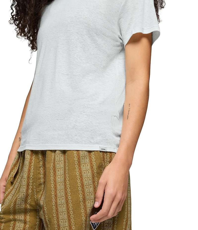 prAna Cozy Up Jersey Knit Crew Neck Short Sleeve Tee