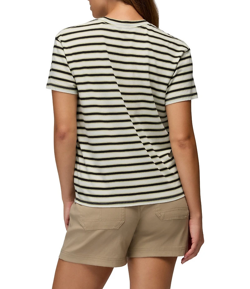 prAna Everyday Stripe Print Short Sleeve Relaxed Fit Tee