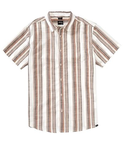 prAna Groveland Short Sleeve Vertical Stripe Woven Shirt