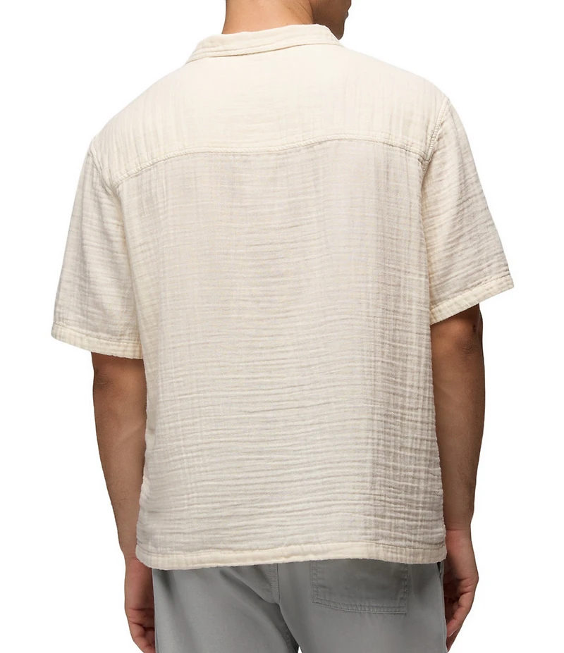 prAna Hideaways Organic Cotton Short Sleeve Woven Camp Shirt