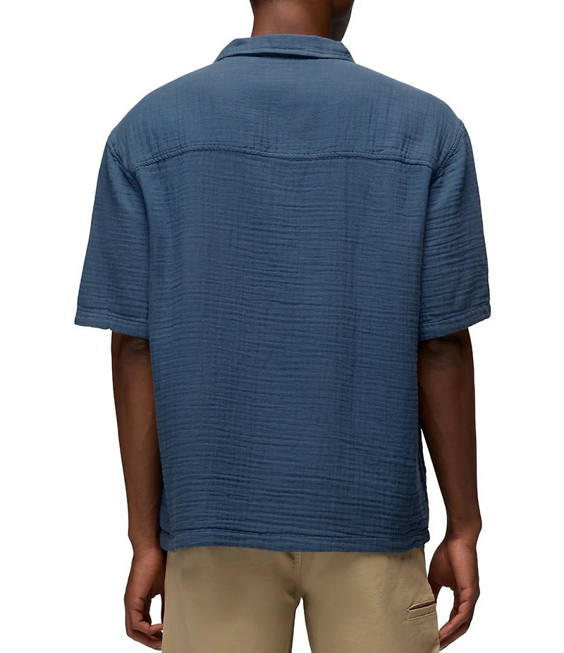 prAna Hideaways Organic Cotton Short Sleeve Woven Camp Shirt