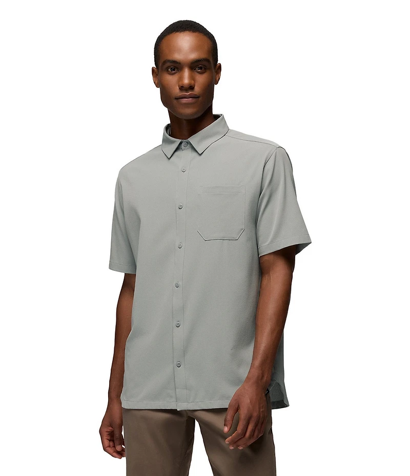 Prana Hybridizer Solid Short Sleeve Woven Shirt