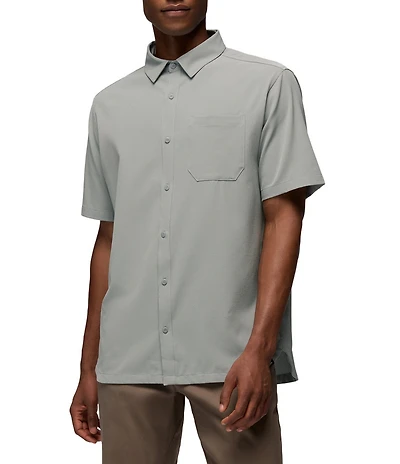 prAna Hybridizer Solid Short Sleeve Woven Shirt