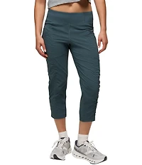prAna Koen Mid Rise Slim Straight Leg Pull-On Capri Pants
