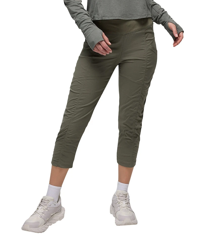 prAna Koen Mid Rise Slim Straight Leg Pull-On Capri Pants