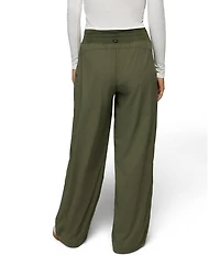 prAna Koen Mid Rise Wide Leg Pull-On Pants