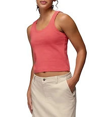 prAna Lotus Soft Stretch Banded Crew Neck Sleeveless Tank Top