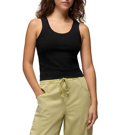 prAna Lotus Soft Stretch Banded Crew Neck Sleeveless Tank Top