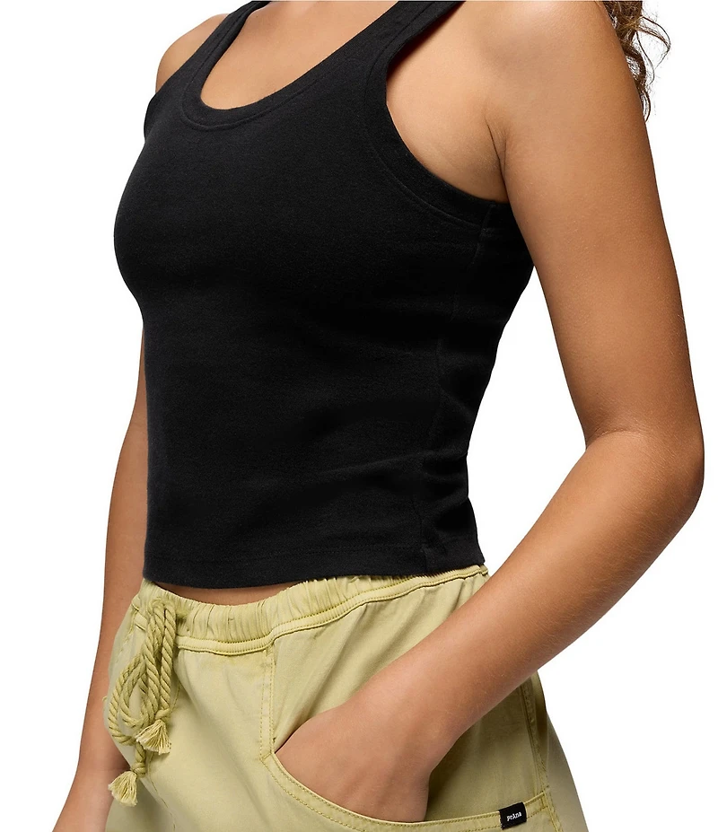 prAna Lotus Soft Stretch Banded Crew Neck Sleeveless Tank Top