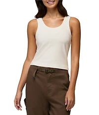 prAna Lotus Soft Stretch Banded Crew Neck Sleeveless Tank Top