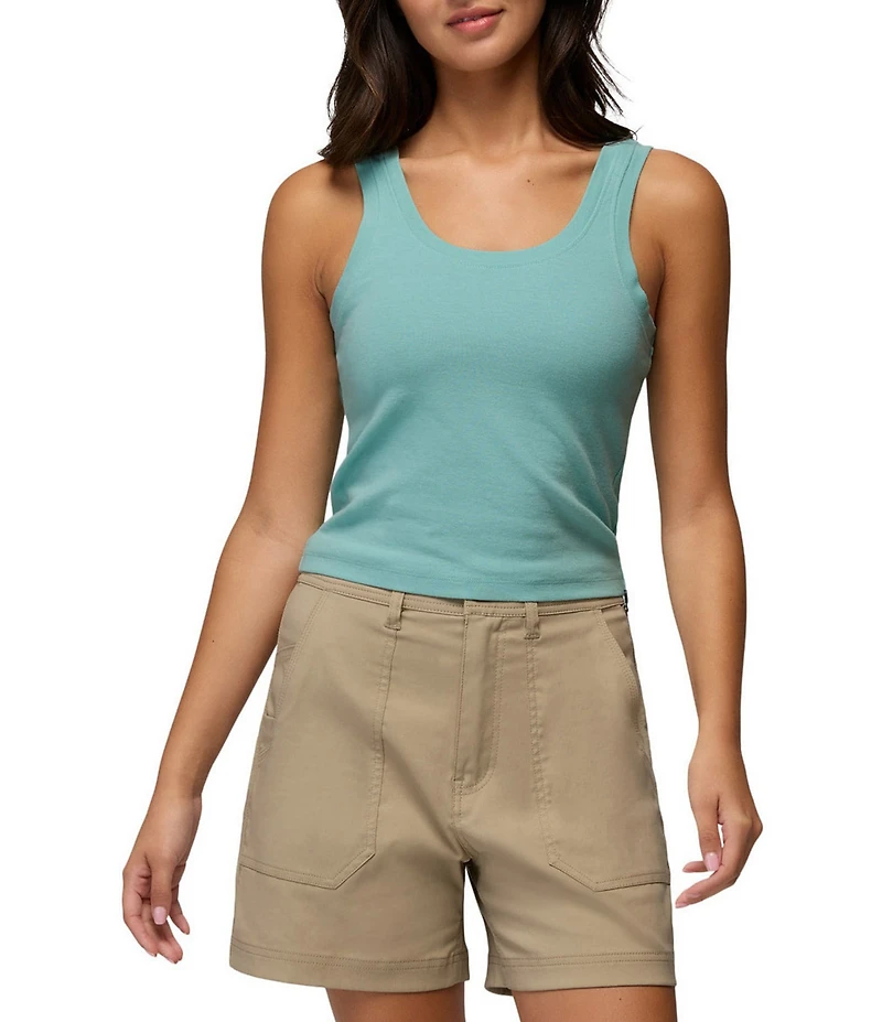 prAna Lotus Soft Stretch Banded Crew Neck Sleeveless Tank Top