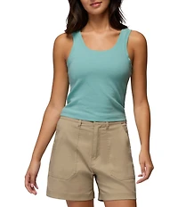 prAna Lotus Soft Stretch Banded Crew Neck Sleeveless Tank Top