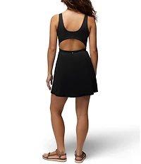 prAna Luxara Balance Lightweight Stretch High Neck Fit & Flare Dress