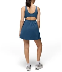 prAna Luxara Balance Lightweight Stretch High Neck Fit & Flare Dress