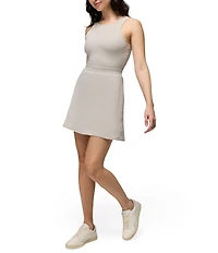 prAna Luxara Balance Lightweight Stretch High Neck Fit & Flare Dress