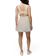 prAna Luxara Balance Lightweight Stretch High Neck Fit & Flare Dress