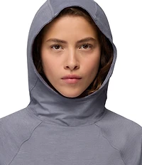 prAna Sol Searcher Sun Stretch Jersey Knit Long Sleeve Hoodie Crop Top