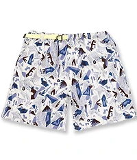 prAna Stretch Zion Printed Pull-On 7#double; Inseam Shorts