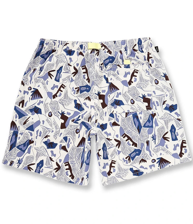 prAna Stretch Zion Printed Pull-On 7#double; Inseam Shorts
