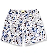 prAna Stretch Zion Printed Pull-On 7#double; Inseam Shorts