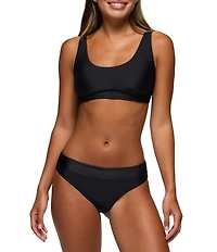 prAna Summer Wave Solid Wide Soft Waist Hipster Swim Bottom