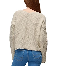 prAna Sunshine Sunset Organic Cotton Jersey Rib Knit V-Neck Sweater