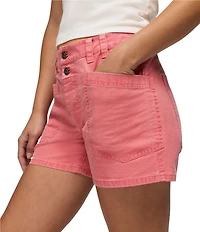 prAna Suton Organic Cotton Slub Texture Mid Rise Utility Shorts