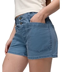 prAna Suton Organic Cotton Slub Texture Mid Rise Utility Shorts
