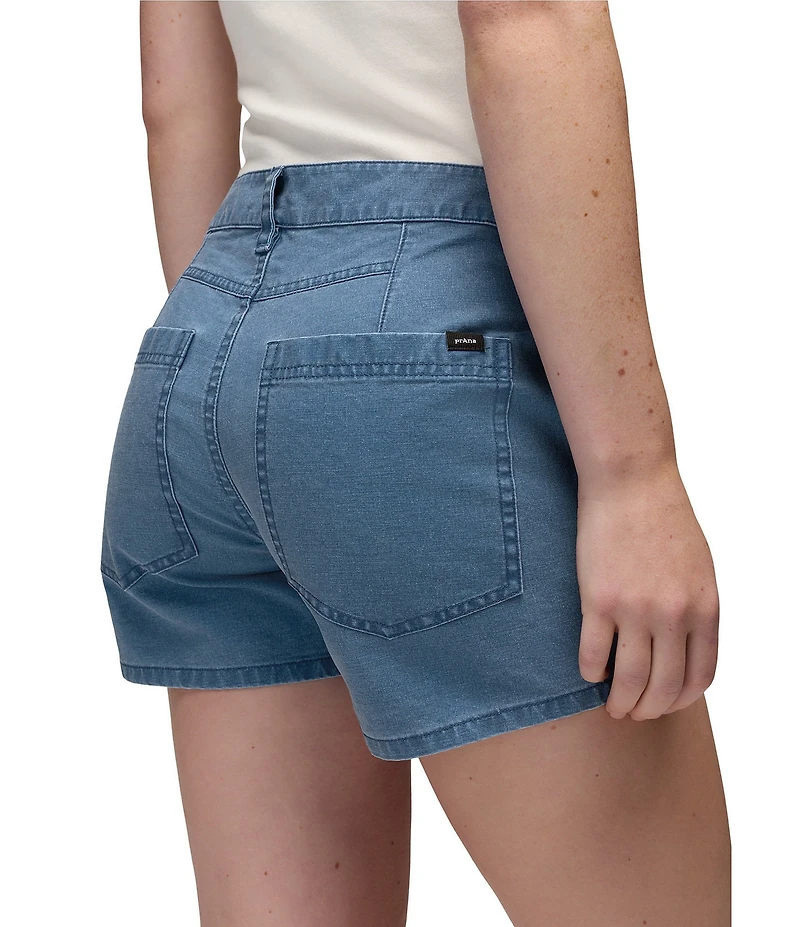 prAna Suton Organic Cotton Slub Texture Mid Rise Utility Shorts