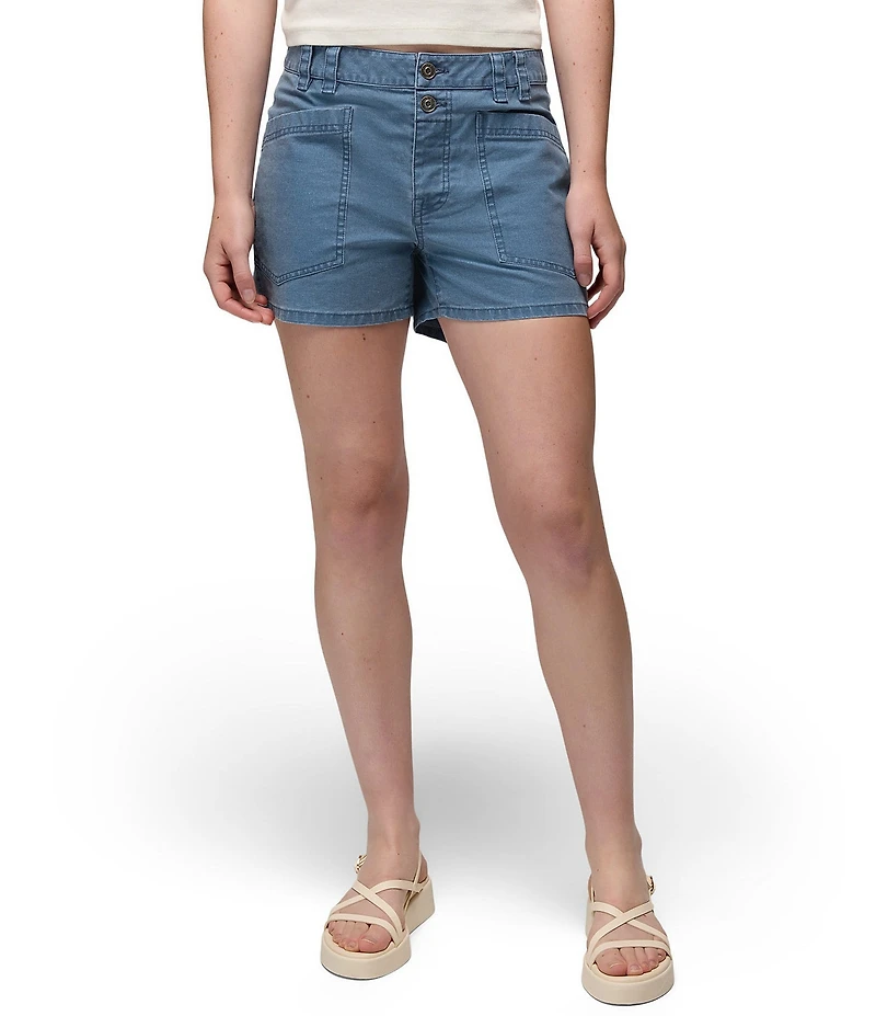prAna Suton Organic Cotton Slub Texture Mid Rise Utility Shorts