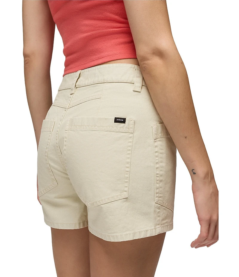 prAna Suton Organic Cotton Slub Texture Mid Rise Utility Shorts