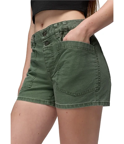 prAna Suton Organic Cotton Slub Texture Mid Rise Utility Shorts