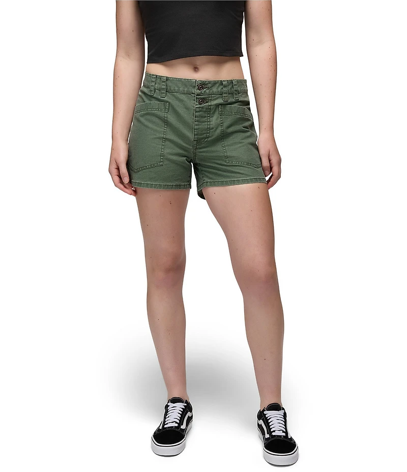 prAna Suton Organic Cotton Slub Texture Mid Rise Utility Shorts