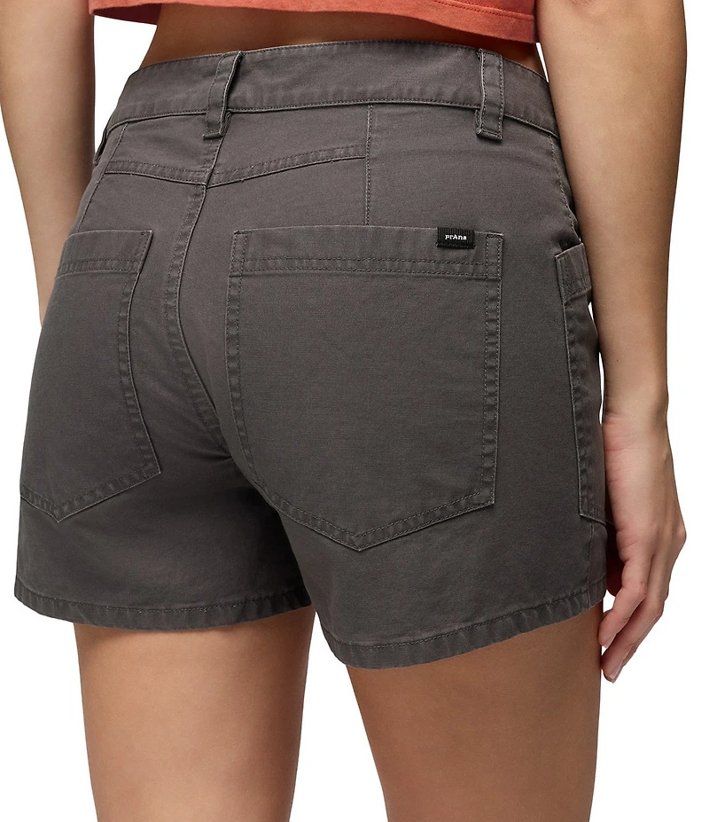 prAna Suton Organic Cotton Slub Texture Mid Rise Utility Shorts