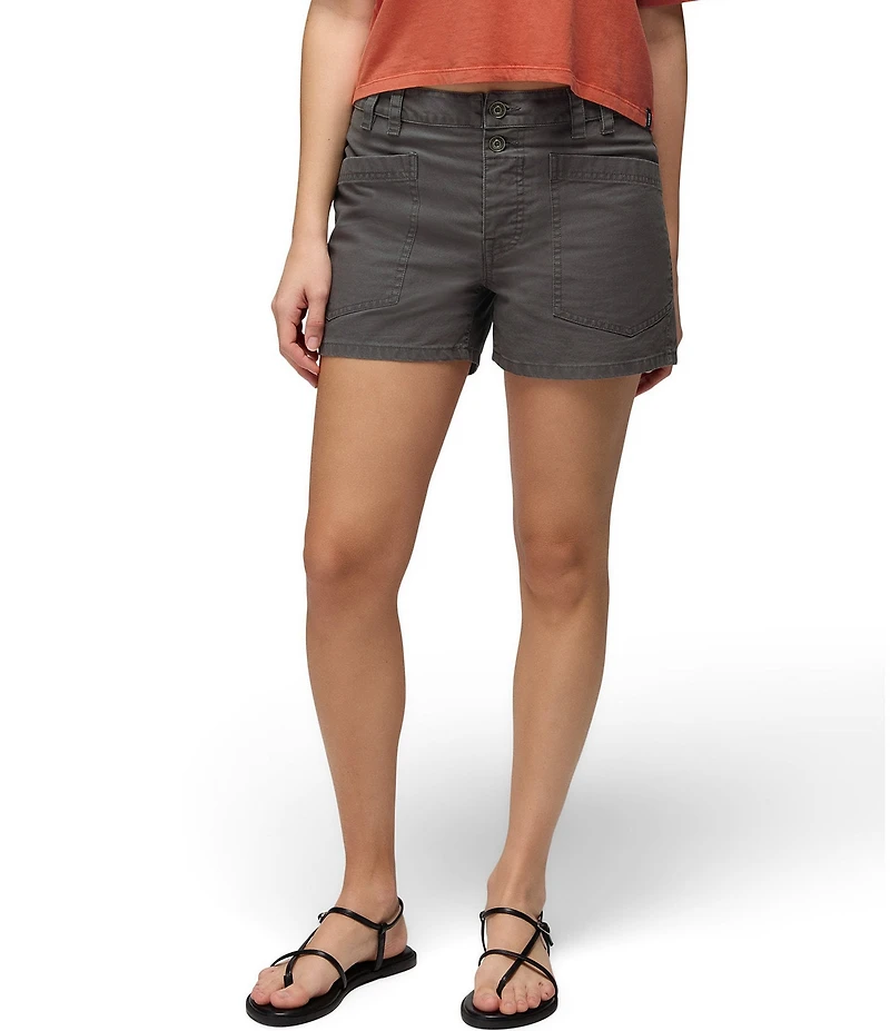 prAna Suton Organic Cotton Slub Texture Mid Rise Utility Shorts