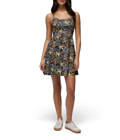 prAna Wistful Winds Tank Black Summer Nights Printed V-Neck Fit & Flare Dress