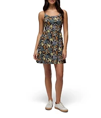 prAna Wistful Winds Tank Black Summer Nights Printed V-Neck Fit & Flare Dress