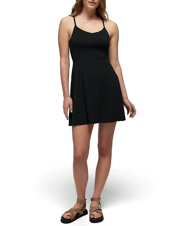 prAna Wistful Winds Tank Solid V-Neck Fit & Flare Dress