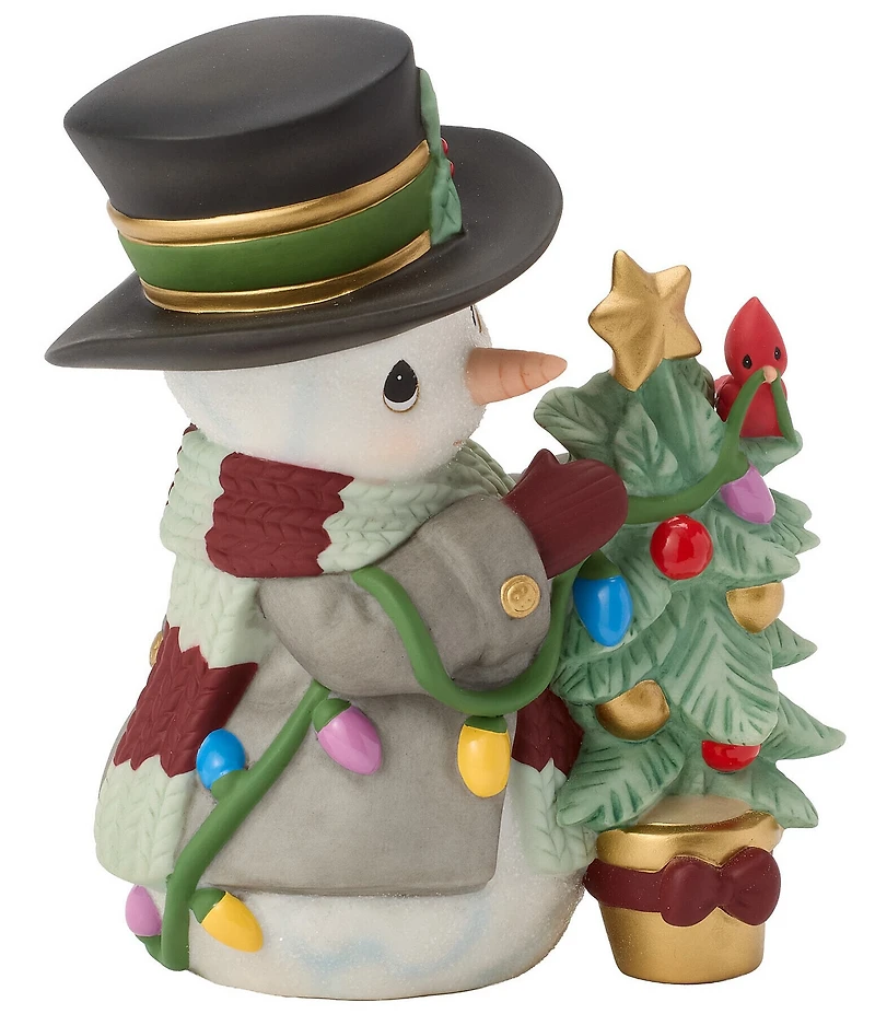 Precious Moments 17th Annual Snowman With Tree Figurine