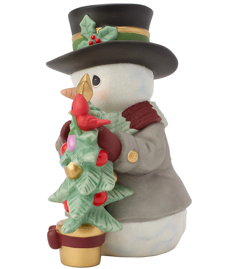 Precious Moments 17th Annual Snowman With Tree Figurine