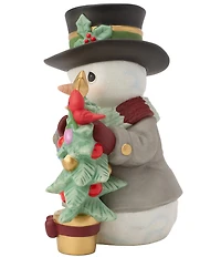 Precious Moments 17th Annual Snowman With Tree Figurine