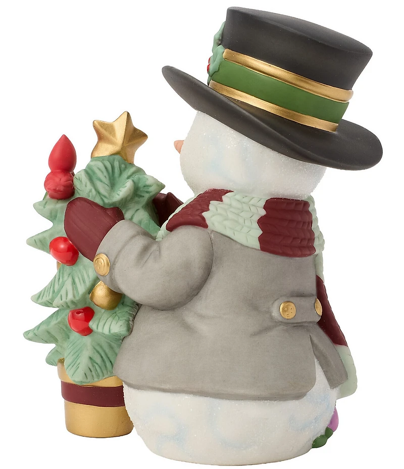 Precious Moments 17th Annual Snowman With Tree Figurine