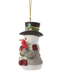 Precious Moments 17th Annual Snowman With Tree Hanging Ornament
