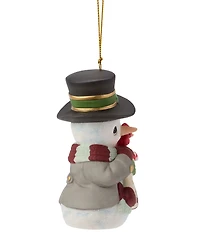 Precious Moments 17th Annual Snowman With Tree Hanging Ornament